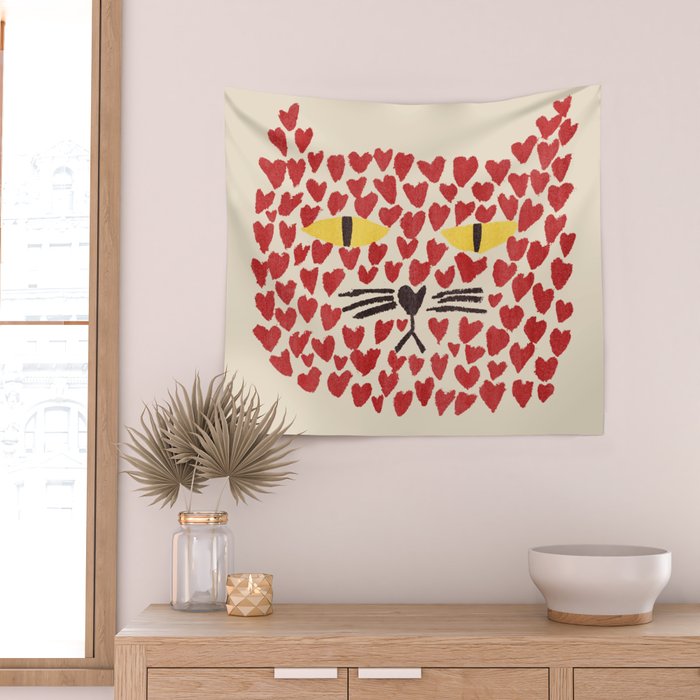 Love thy cat Wall Tapestry Gallery Image 2