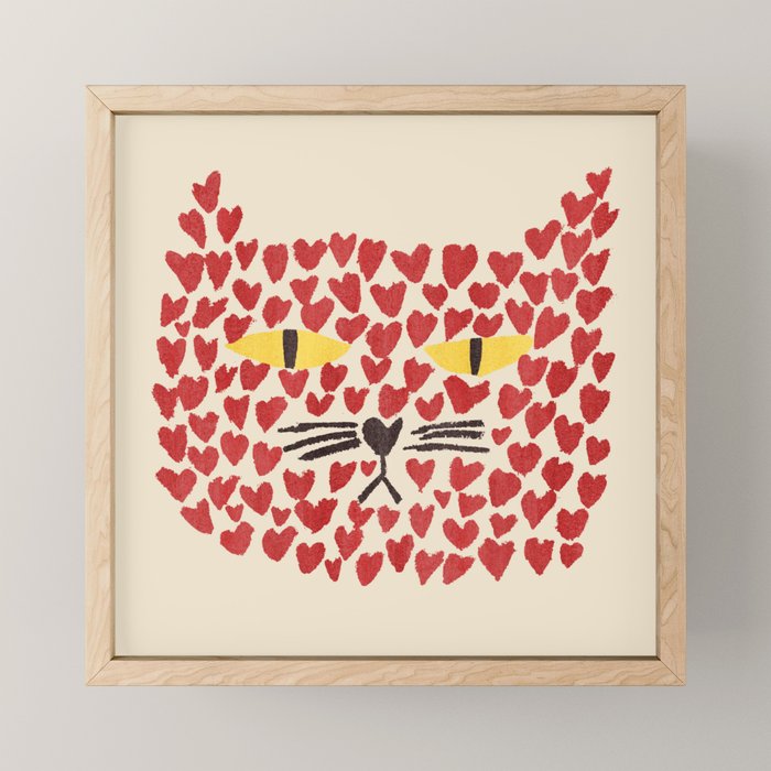 Love thy cat Mini Art Print Gallery Image 1
