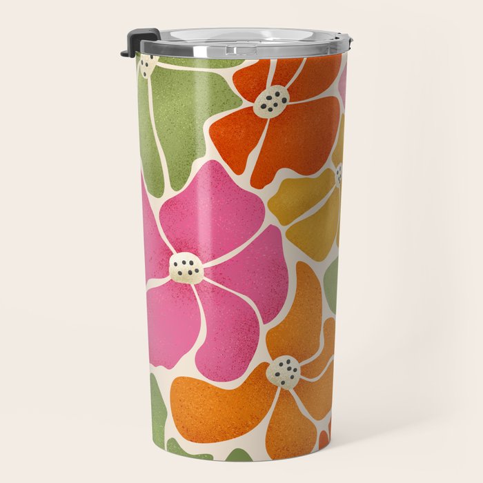 70's Florals Travel Mug Gallery Image 3
