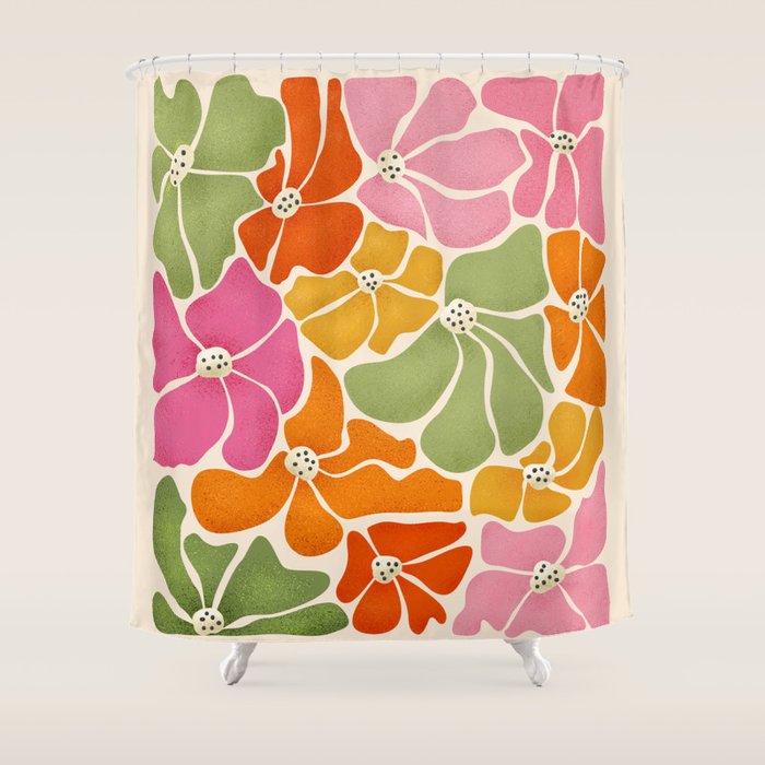 70's Florals Shower Curtain Gallery Image 1
