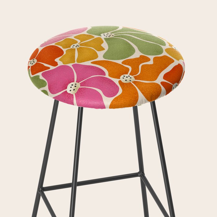 70's Florals Stool Gallery Image 2