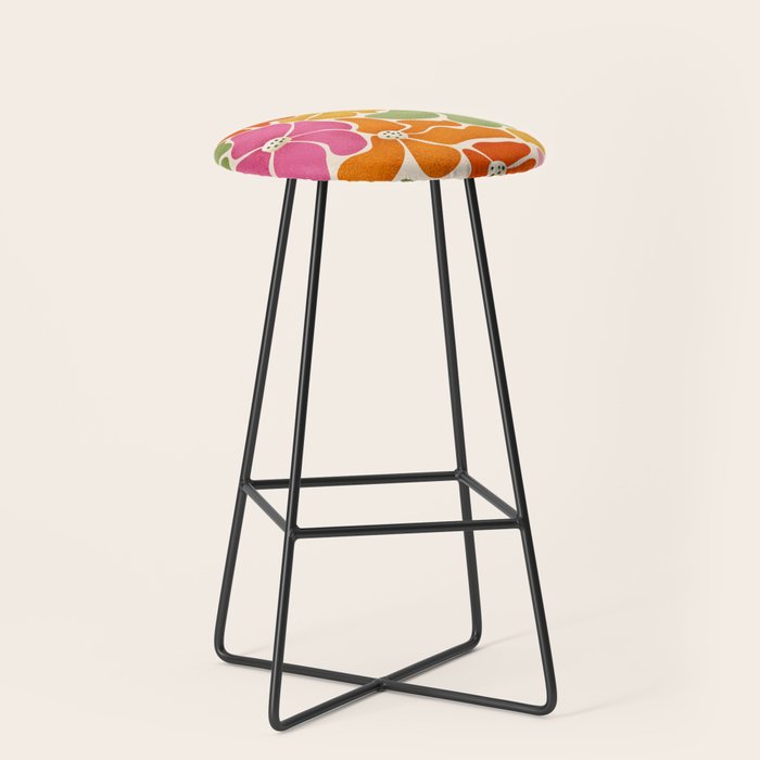 70's Florals Stool Gallery Image 1