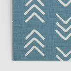 Muted teal and soft white ink brushed arrow heads pattern with textured background Poster Gallery Image 3
