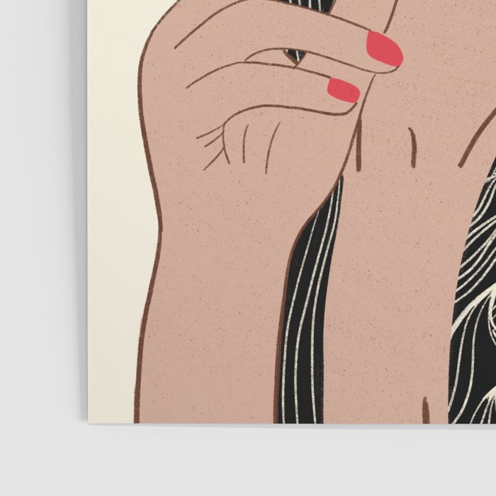 Black and White Woman Portrait  Poster Gallery Image 3