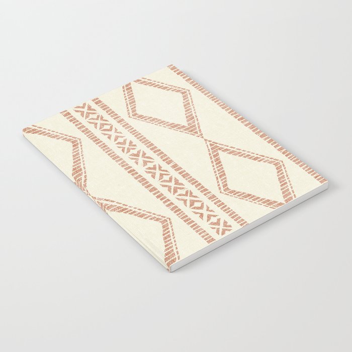 oceania diamond stripes - ginger on cream Notebook Gallery Image 1