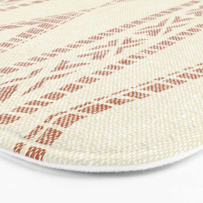 oceania diamond stripes - ginger on cream Bath Mat Gallery Image 3