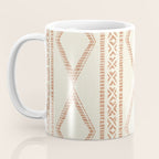 oceania diamond stripes - ginger on cream Coffee Mug Gallery Image 3