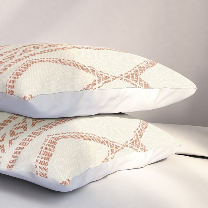 oceania diamond stripes - ginger on cream Pillow Sham Gallery Image 3