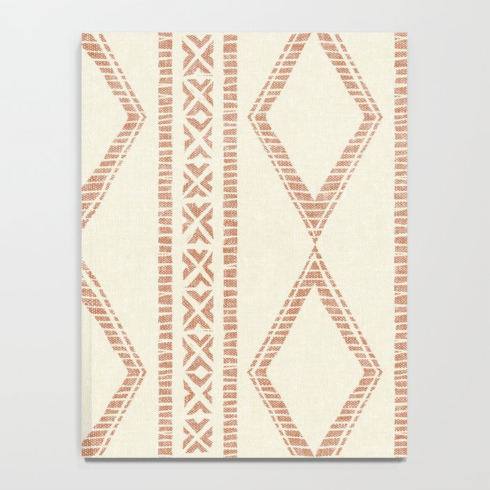 oceania diamond stripes - ginger on cream Notebook Gallery Image 4
