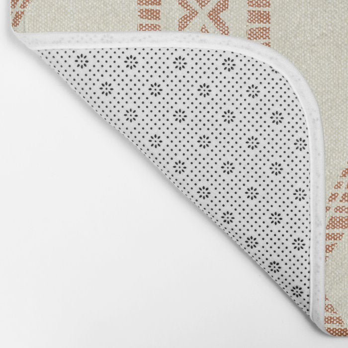 oceania diamond stripes - ginger on cream Bath Mat Gallery Image 2