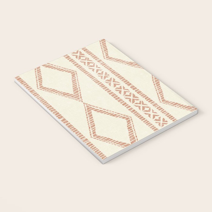 oceania diamond stripes - ginger on cream Notebook Gallery Image 3