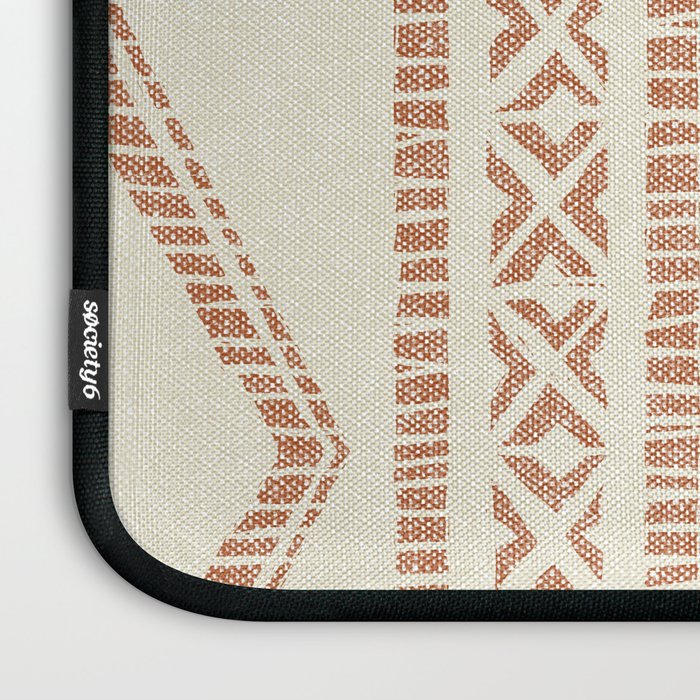 oceania diamond stripes - ginger on cream Laptop Sleeve Gallery Image 3