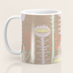 Block print scandinavian meadow brown Coffee Mug Gallery Image 3