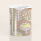 Block print scandinavian meadow brown Coffee Mug Gallery Image 4