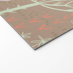 Block print scandinavian meadow brown Welcome Mat Gallery Image 2