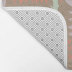 Block print scandinavian meadow brown Bath Mat Gallery Image 2