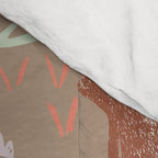 Block print scandinavian meadow brown Comforter Gallery Image 4
