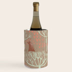Block print scandinavian meadow brown Wine Chiller Gallery Image 3