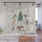 Woodland Creatures Chart Wall Mural Gallery Image 1