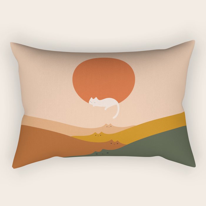Cat Landscape 127: A Big Hole Rectangular Pillow Gallery Image 2