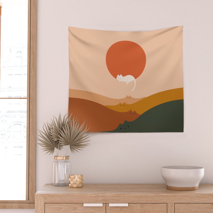 Cat Landscape 127: A Big Hole Wall Tapestry Gallery Image 2