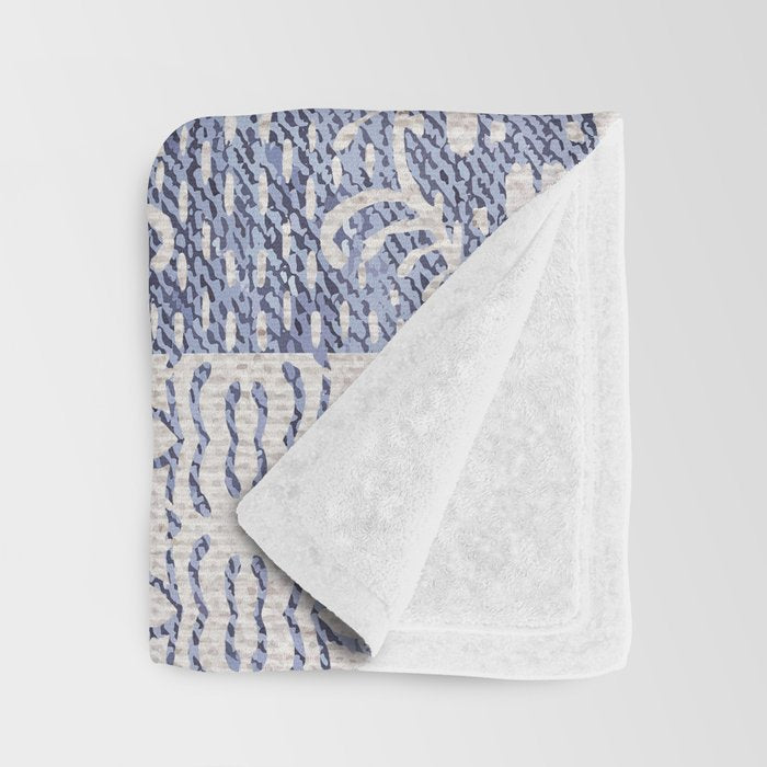 FRENCH LINEN TRIBAL IKAT Throw Blanket Gallery Image 3