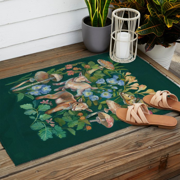 Baby Goat Garden Outdoor Rug Gallery Image 2