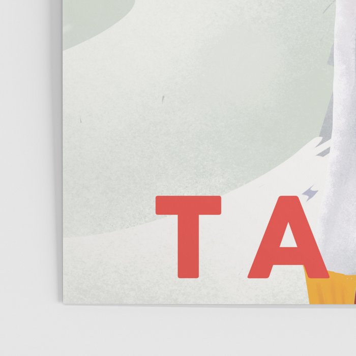 "Apres Tahoe" Cute Retro Pinup Girl Ski Art Poster Gallery Image 3