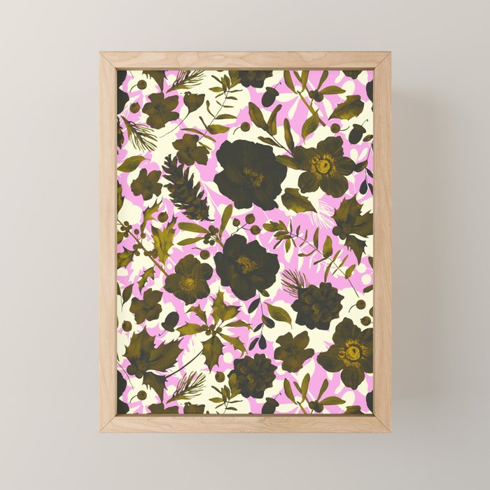 Illuminated garden silhouette Mini Art Print Gallery Image 1