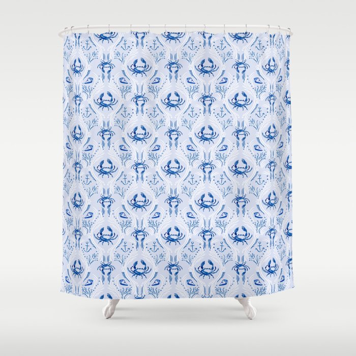 Nauti Crab Shower Curtain Gallery Image 1