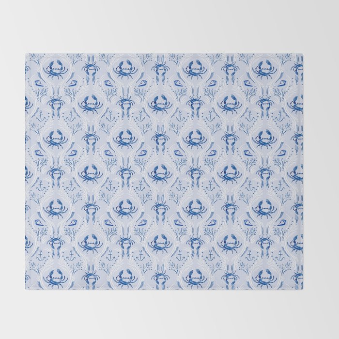Nauti Crab Throw Blanket Gallery Image 2