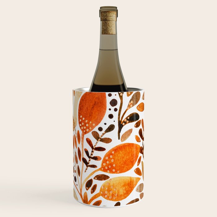 Autumn watercolor leaves Wine Chiller Gallery Image 1