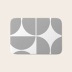 Mid Century Modern Grey Square Bath Mat Gallery Image 1