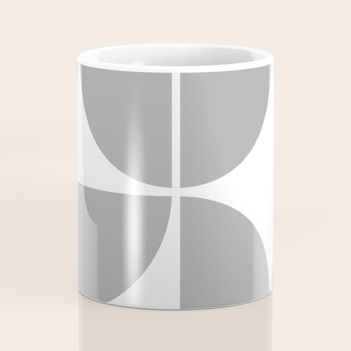 Mid Century Modern Grey Square Coffee Mug Gallery Image 4