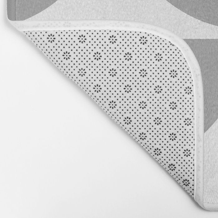 Mid Century Modern Grey Square Bath Mat Gallery Image 2