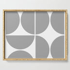 Mid Century Modern Grey Square Serving Tray Gallery Image 1