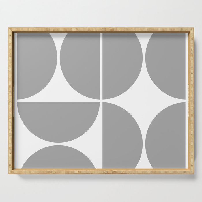 Mid Century Modern Grey Square Serving Tray Gallery Image 1