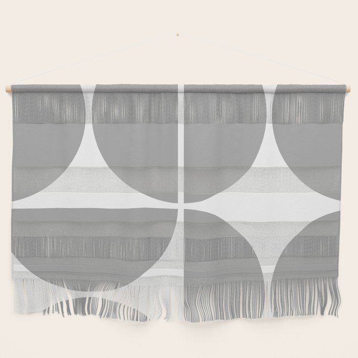 Mid Century Modern Grey Square Wall Hanging Gallery Image 1