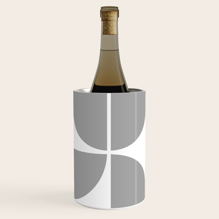 Mid Century Modern Grey Square Wine Chiller Gallery Image 1
