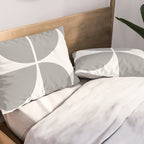 Mid Century Modern Grey Square Pillow Sham Gallery Image 2