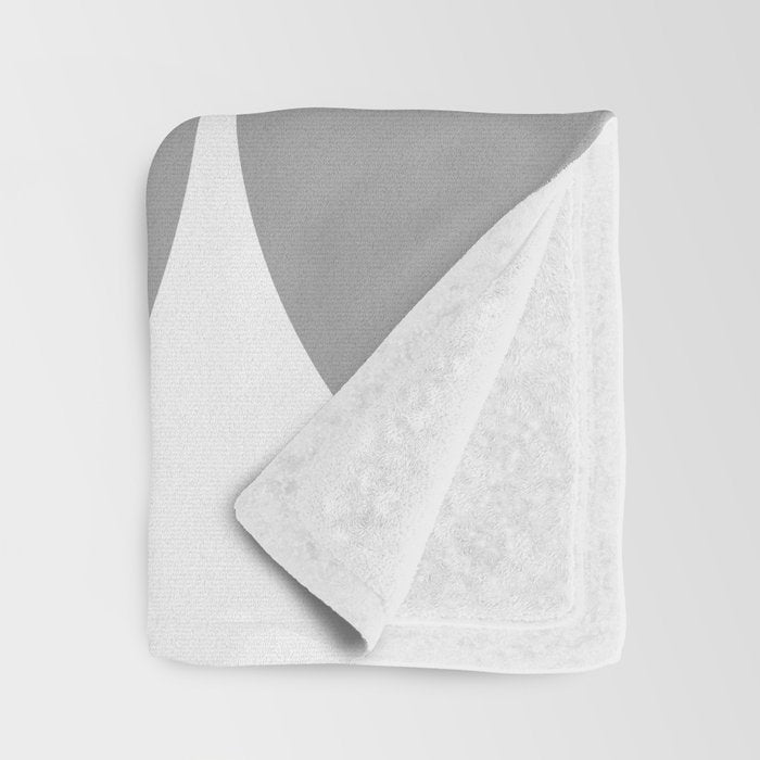 Mid Century Modern Grey Square Throw Blanket Gallery Image 3