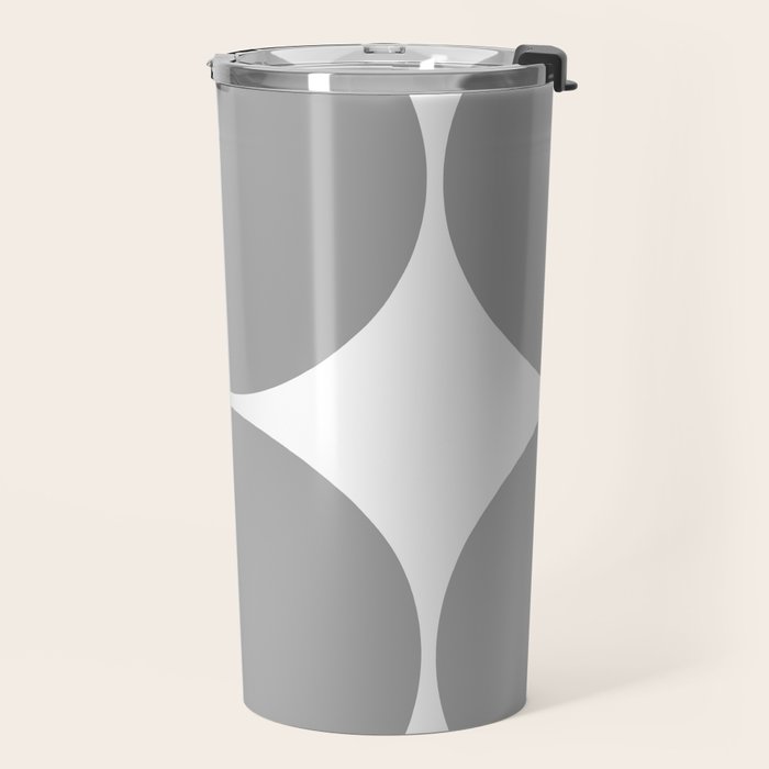 Mid Century Modern Grey Square Travel Mug Gallery Image 2