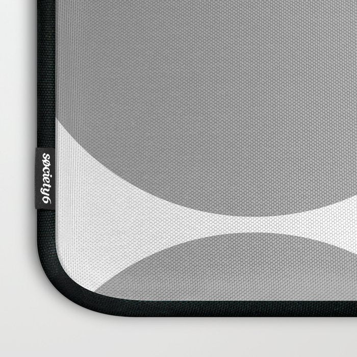 Mid Century Modern Grey Square Laptop Sleeve Gallery Image 3