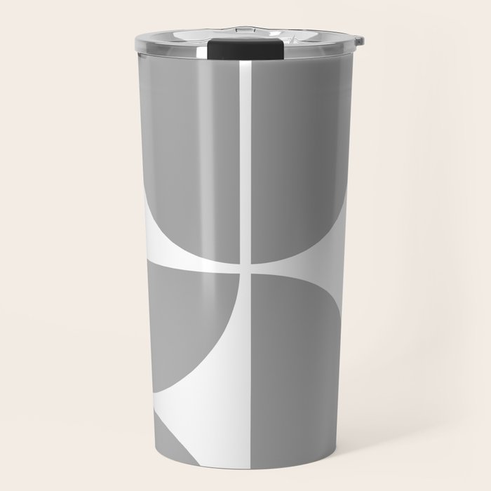 Mid Century Modern Grey Square Travel Mug Gallery Image 1