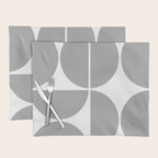 Mid Century Modern Grey Square Placemat Gallery Image 1