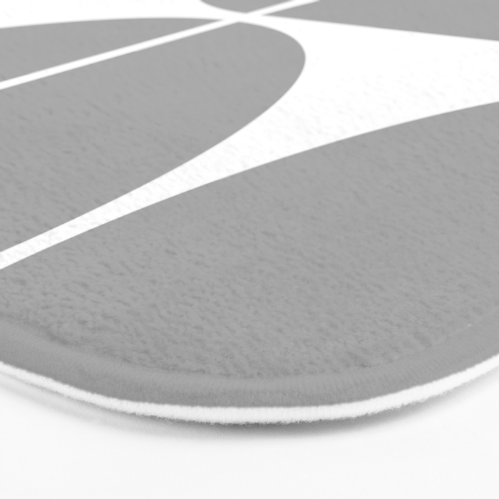 Mid Century Modern Grey Square Bath Mat Gallery Image 3