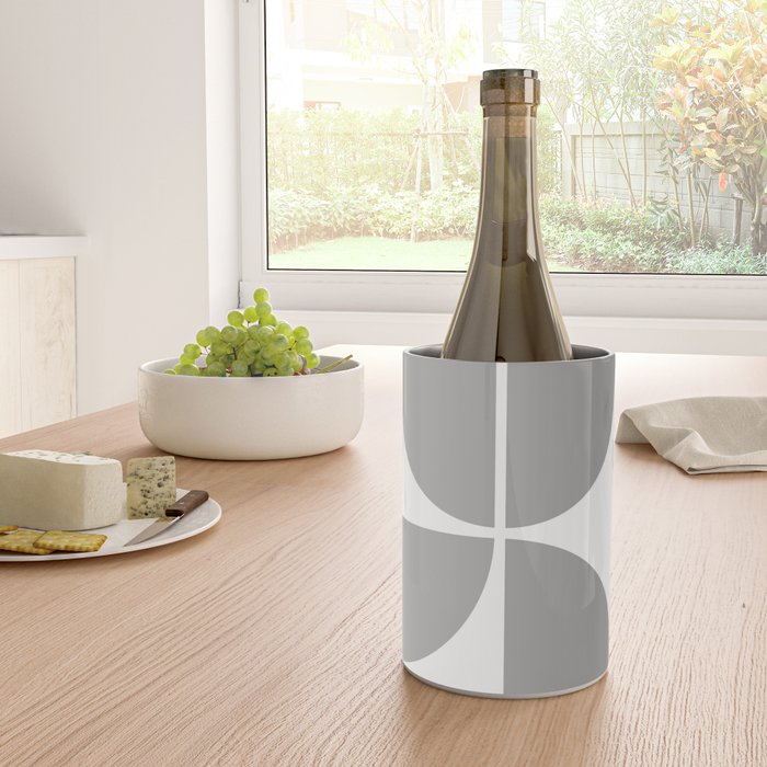 Mid Century Modern Grey Square Wine Chiller Gallery Image 4