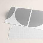 Mid Century Modern Grey Square Wrapping Paper Gallery Image 2