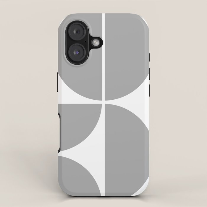 Mid Century Modern Grey Square iPhone Case Gallery Image 1