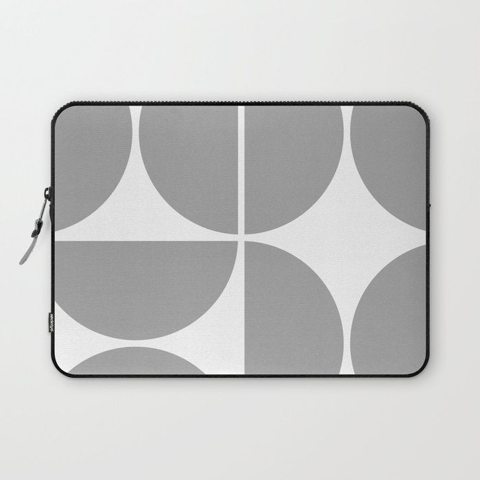 Mid Century Modern Grey Square Laptop Sleeve Gallery Image 1